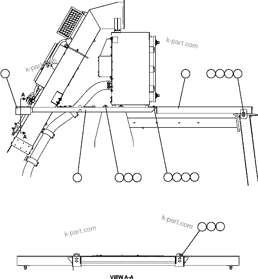 Komatsu parts book diagram for AFE47-FM 730E S/N A30531 - A30534     RUSSIAN COPPER COMPANY (RMK): CENTER DECK & SUPPORT INSTALLATION