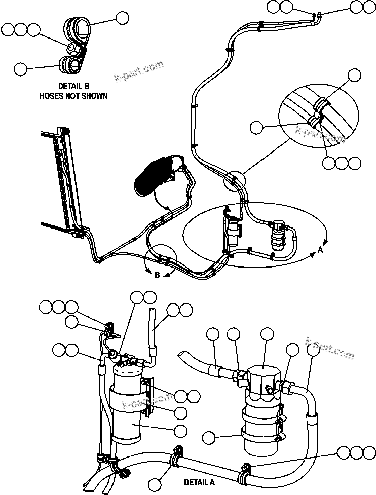 Komatsu parts book diagram for AFE47-FM 730E S/N A30531 - A30534     RUSSIAN COPPER COMPANY (RMK): AIR CONDITIONER PIPING & INSTALLATION - 1