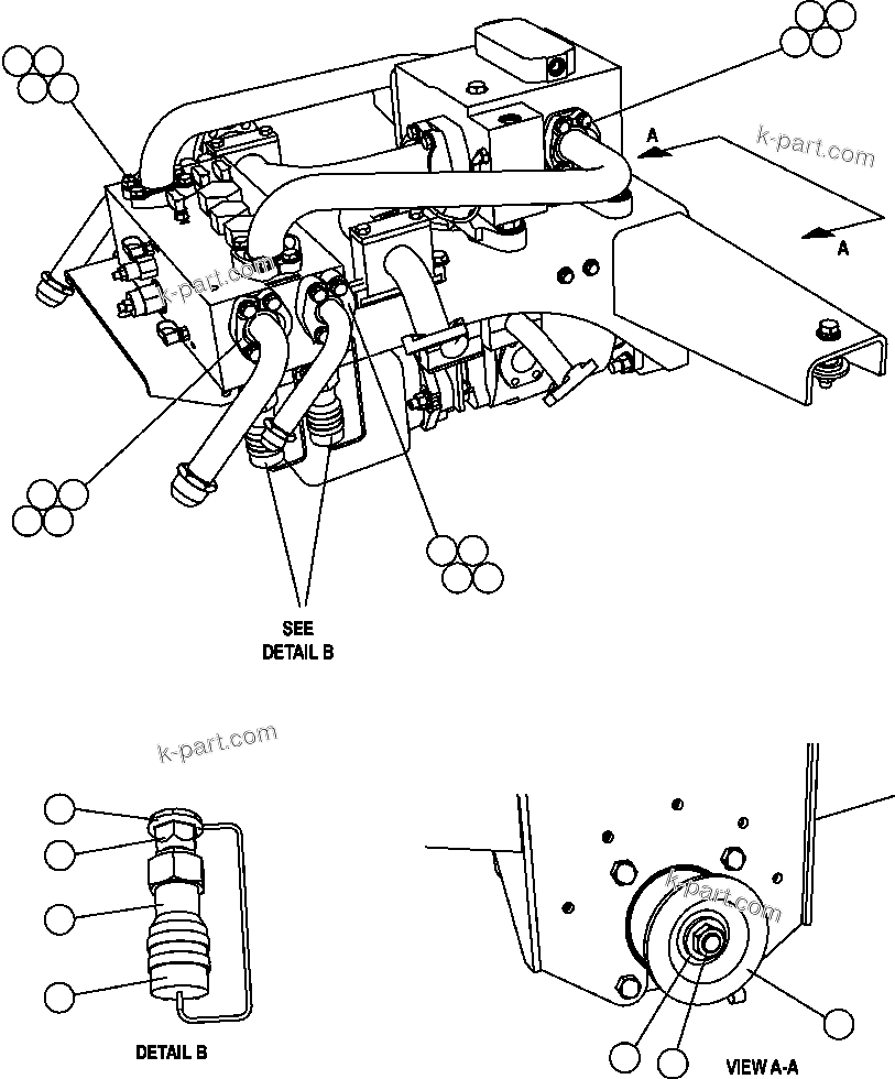 Komatsu parts book diagram for AFE47-FM 730E S/N A30531 - A30534     RUSSIAN COPPER COMPANY (RMK): PUMP MODULE - 3