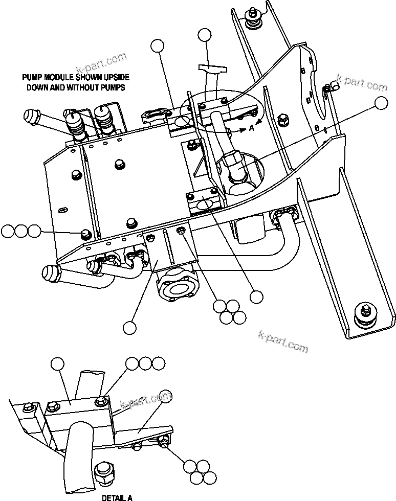 Komatsu parts book diagram for AFE47-FM 730E S/N A30531 - A30534     RUSSIAN COPPER COMPANY (RMK): PUMP MODULE - 4