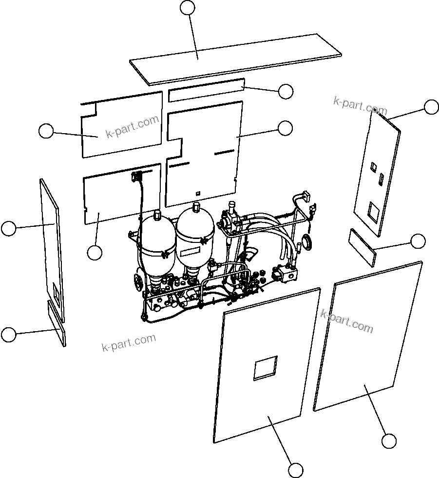 Komatsu parts book diagram for AFE47-FM 730E S/N A30531 - A30534     RUSSIAN COPPER COMPANY (RMK): BRAKE CABINET INSTALLATION (ARCTIC)