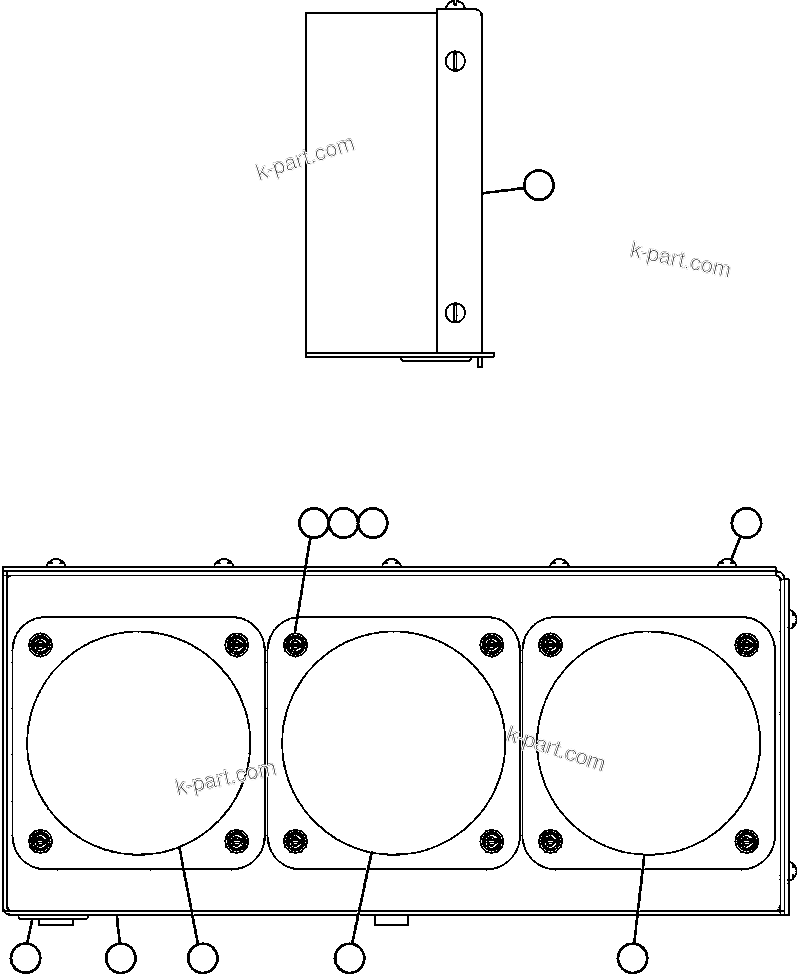 Komatsu parts book diagram for AFE47-FM 730E S/N A30531 - A30534     RUSSIAN COPPER COMPANY (RMK): PAYLOAD METER III - INDICATOR LIGHT ASSEMBLY
