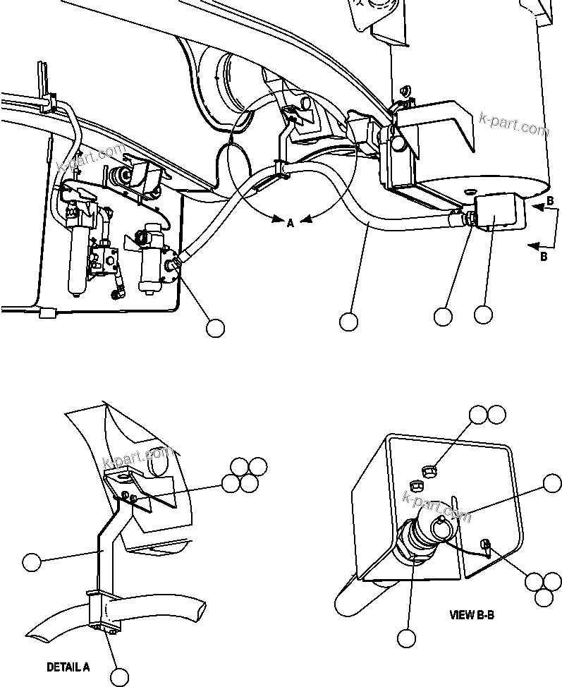 Komatsu parts book diagram for AFE47-FM 730E S/N A30531 - A30534     RUSSIAN COPPER COMPANY (RMK): WIGGINS QUICK FUEL - L.H.