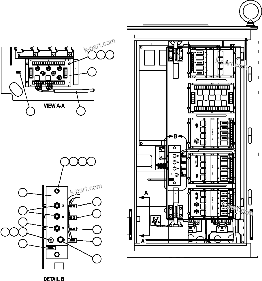 Komatsu parts book diagram for AFE47-FM 730E S/N A30531 - A30534     RUSSIAN COPPER COMPANY (RMK): CONTROL CABINET HEATER - 2