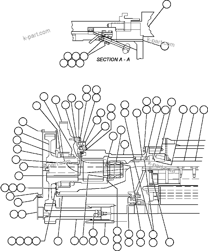 Komatsu parts book diagram for AFE47-FM 730E S/N A30531 - A30534     RUSSIAN COPPER COMPANY (RMK): MOTORIZED WHEEL - 788FS10 (PB9732)
