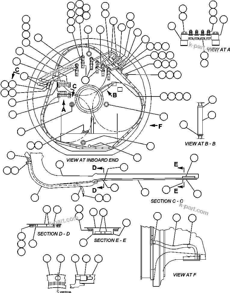 Komatsu parts book diagram for AFE47-FM 730E S/N A30531 - A30534     RUSSIAN COPPER COMPANY (RMK): MOTORIZED WHEEL - 788FS10 - 4