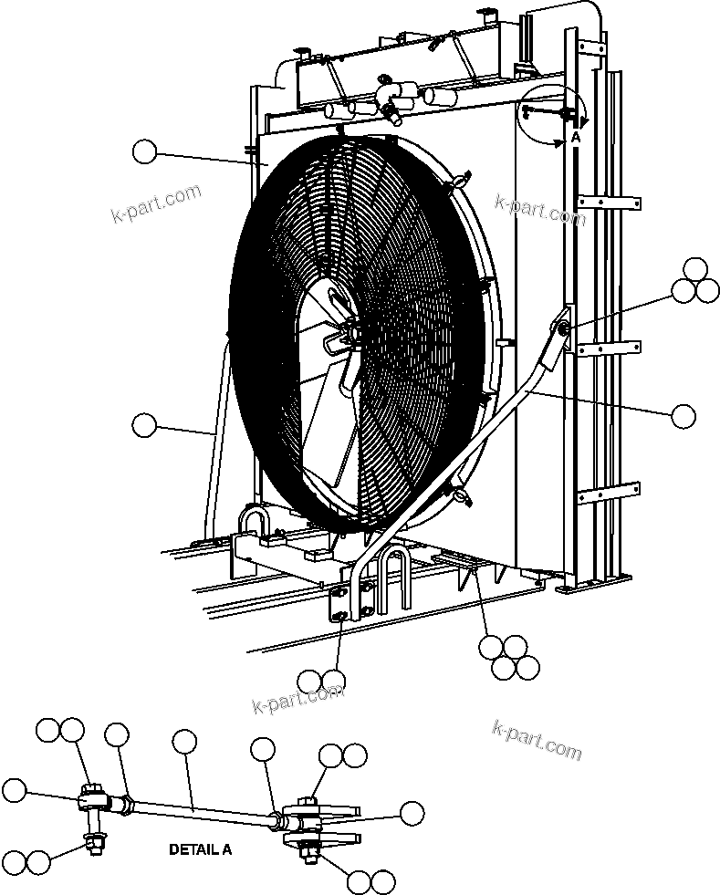 Komatsu parts book diagram for AFE47-FP 730E S/N A30541 - A30545 & A30550 - A30551      DARMA HENWA: RADIATOR INSTALLATION