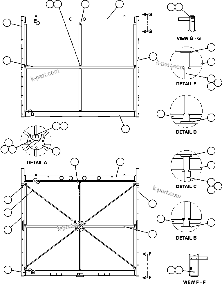 Komatsu parts book diagram for AFE47-FP 730E S/N A30541 - A30545 & A30550 - A30551      DARMA HENWA: LOW & HIGH TEMPERATURE CORES