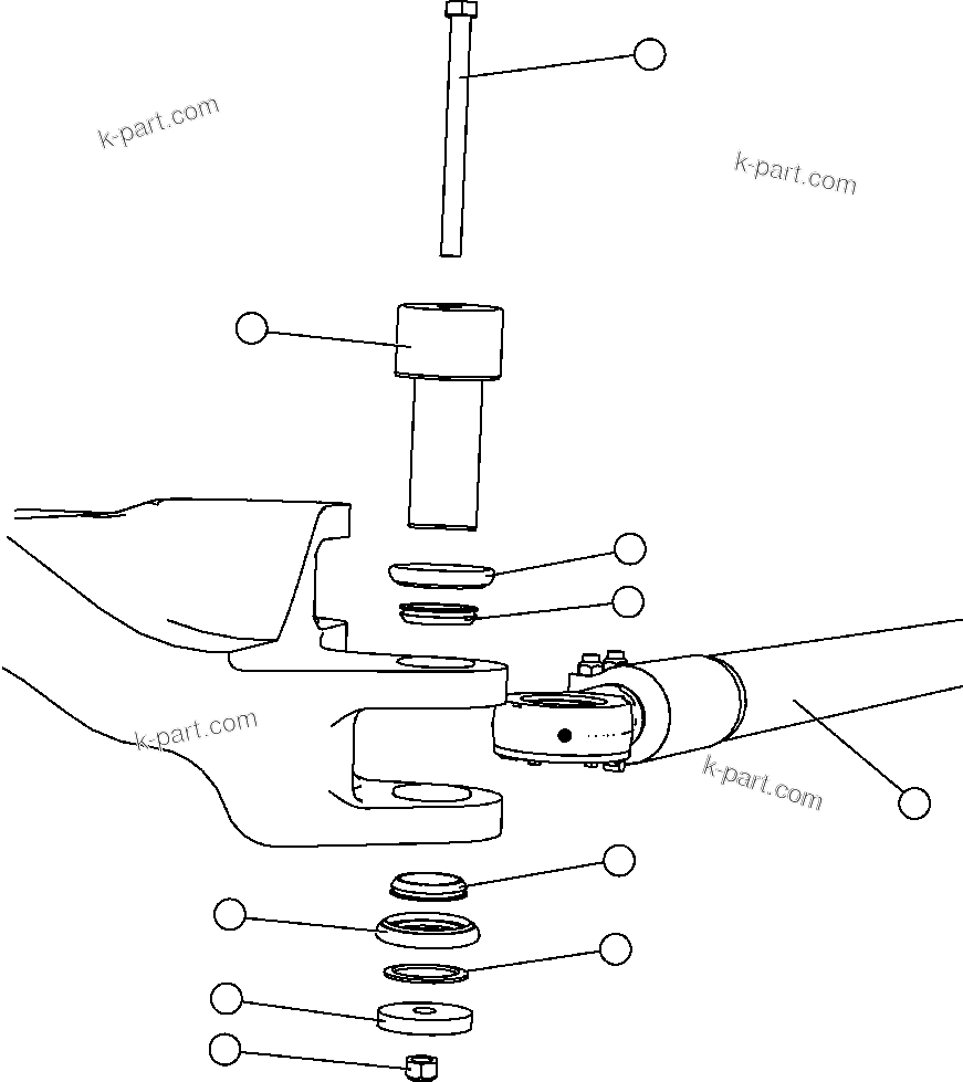 Komatsu parts book diagram for AFE47-FP 730E S/N A30541 - A30545 & A30550 - A30551      DARMA HENWA: TIE ROD INSTALLATION