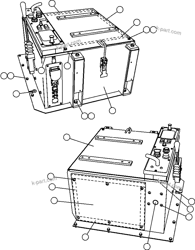 Komatsu parts book diagram for AFE47-FP 730E S/N A30541 - A30545 & A30550 - A30551      DARMA HENWA: CAB INTERFACE COMPARTMENT ( 1/4)