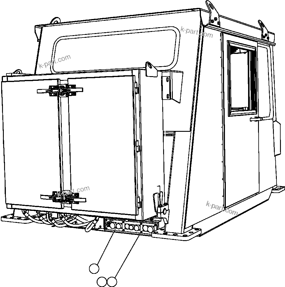 Komatsu parts book diagram for AFE47-FP 730E S/N A30541 - A30545 & A30550 - A30551      DARMA HENWA: CAB ELECTRICAL BULKHEAD