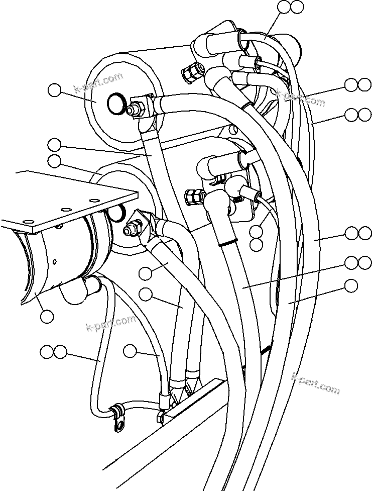 Komatsu parts book diagram for AFE47-FP 730E S/N A30541 - A30545 & A30550 - A30551      DARMA HENWA: STARTING SYSTEM WIRING ( 1/5)
