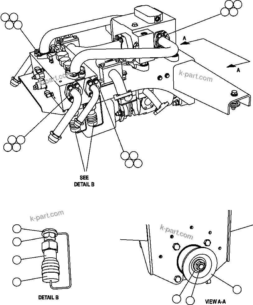 Komatsu parts book diagram for AFE47-FP 730E S/N A30541 - A30545 & A30550 - A30551      DARMA HENWA: PUMP MODULE ( 2/3)
