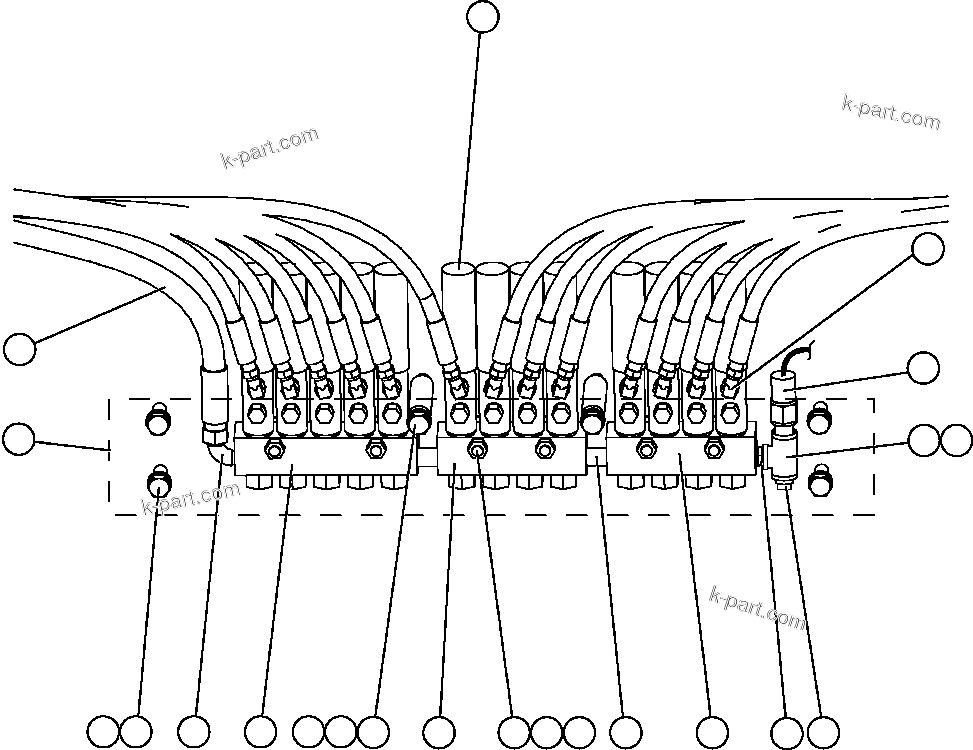 Komatsu parts book diagram for AFE47-FP 730E S/N A30541 - A30545 & A30550 - A30551      DARMA HENWA: AUTOMATIC LUBRICATION - REAR AXLE INJECTORS