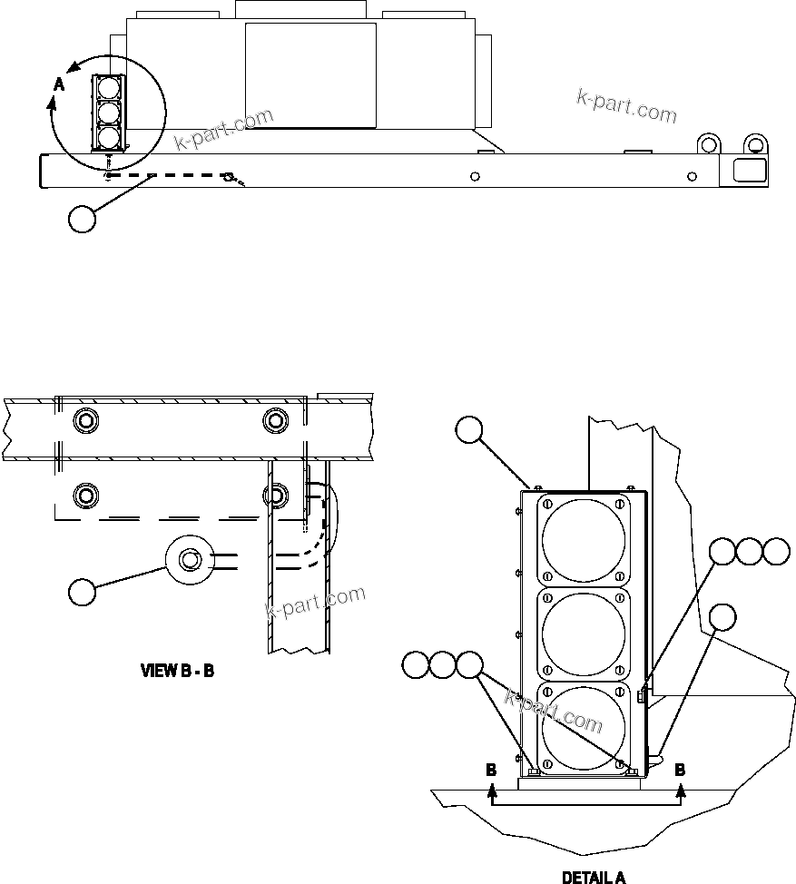Komatsu parts book diagram for AFE47-FP 730E S/N A30541 - A30545 & A30550 - A30551      DARMA HENWA: PAYLOAD METER III - INDICATOR LIGHTS - RIGHT DECK