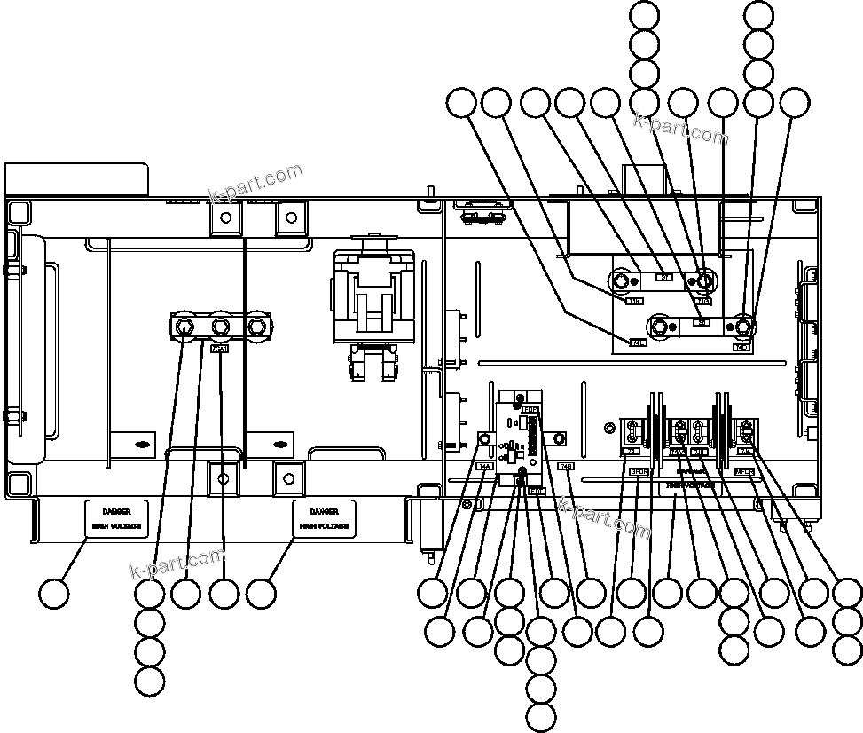 Komatsu parts book diagram for AFE47-FP 730E S/N A30541 - A30545 & A30550 - A30551      DARMA HENWA: CONTROL CABINET - FLOOR