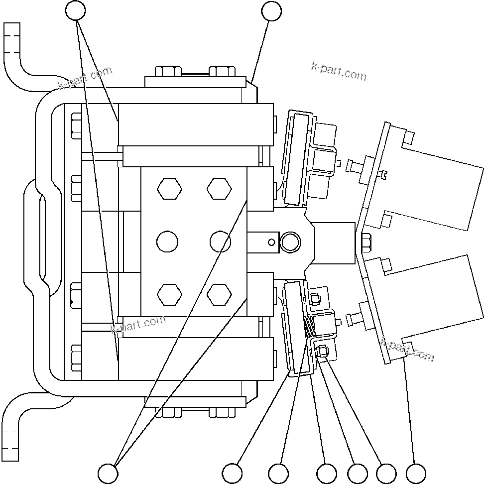 Komatsu parts book diagram for AFE47-FP 730E S/N A30541 - A30545 & A30550 - A30551      DARMA HENWA: REVERSER ASSEMBLY (AIR LESS) (PB9229)