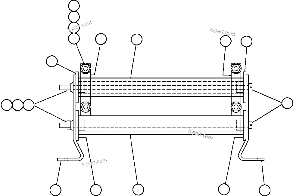 Komatsu parts book diagram for AFE47-FP 730E S/N A30541 - A30545 & A30550 - A30551      DARMA HENWA: RESISTOR ASSEMBLY (VE6108)