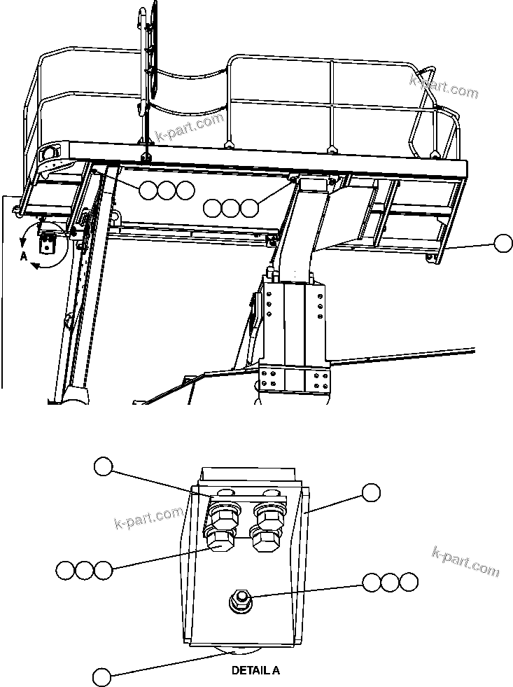Komatsu parts book diagram for AFE47-FQ 730E S/N A30546 - A30549     ROSSING URANIUM: L.H. DECK INSTALLATION