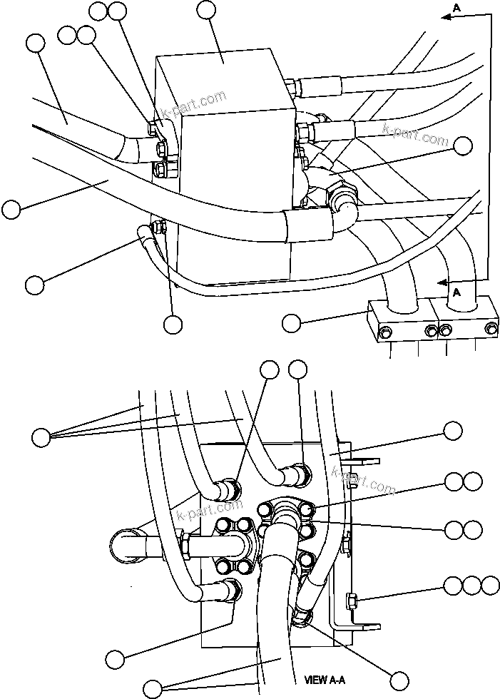 Komatsu parts book diagram for AFE47-FQ 730E S/N A30546 - A30549     ROSSING URANIUM: FLOW AMPLIFIER INSTALLATION