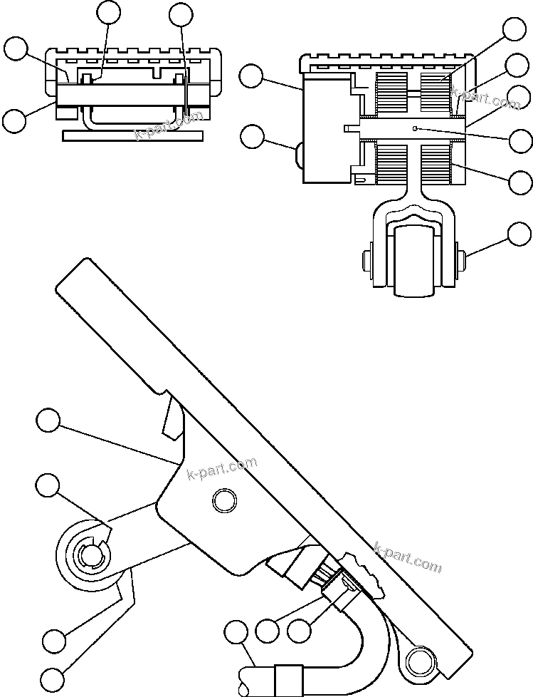 Komatsu parts book diagram for AFE47-FQ 730E S/N A30546 - A30549     ROSSING URANIUM: ELECTRONIC TREADLE  2/2 (PC1997)