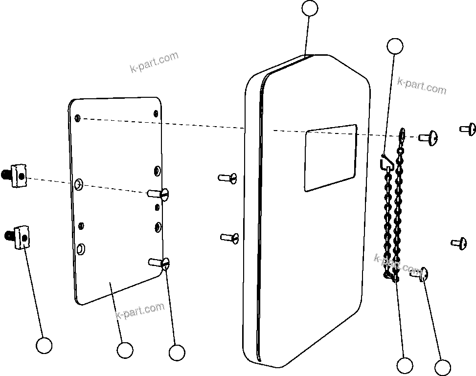 Komatsu parts book diagram for AFE47-FQ 730E S/N A30546 - A30549     ROSSING URANIUM: MANUAL HOLDER