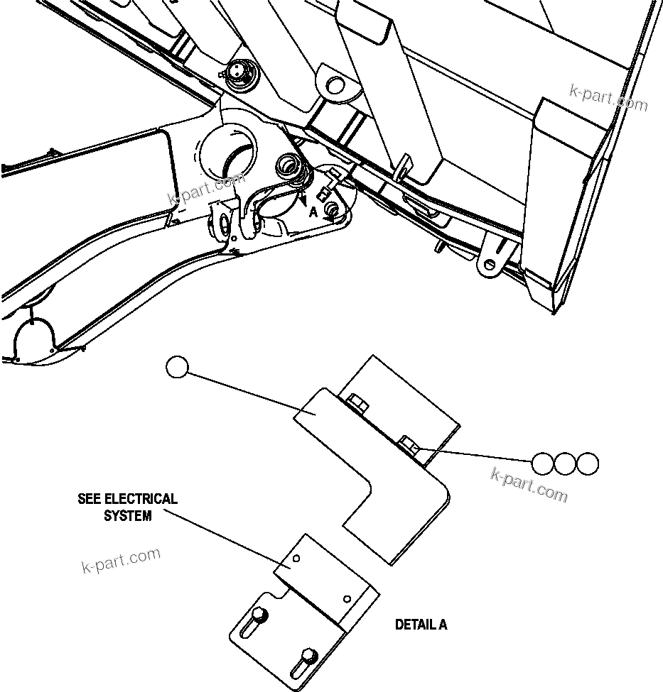 Komatsu parts book diagram for AFE47-FQ 730E S/N A30546 - A30549     ROSSING URANIUM: HOIST LIMIT SWITCH MOUNT
