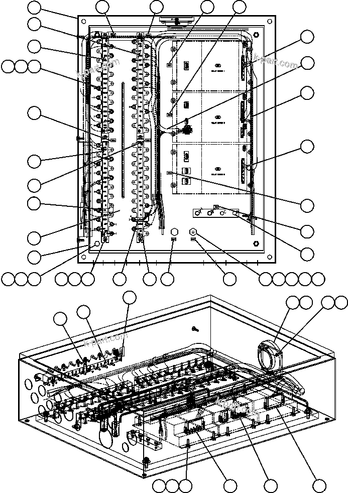 Komatsu parts book diagram for AFE47-FQ 730E S/N A30546 - A30549     ROSSING URANIUM: JUNCTION BOX - 24V (EK3500)