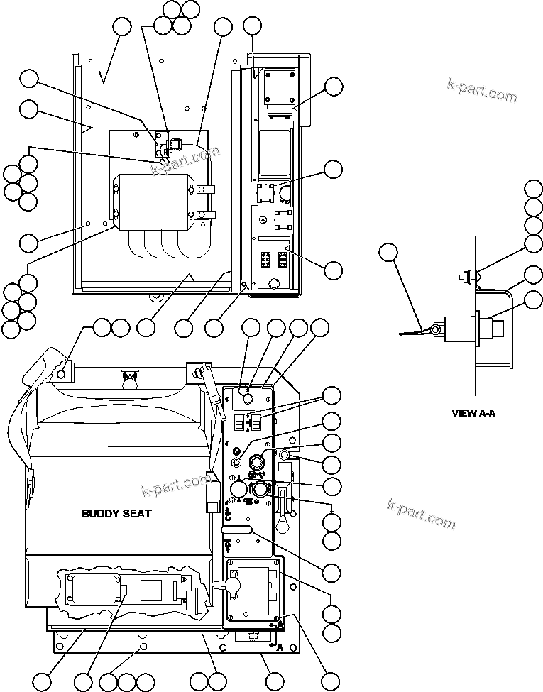 Komatsu parts book diagram for AFE47-FQ 730E S/N A30546 - A30549     ROSSING URANIUM: CAB INTERFACE COMPARTMENT ( 1/2)
