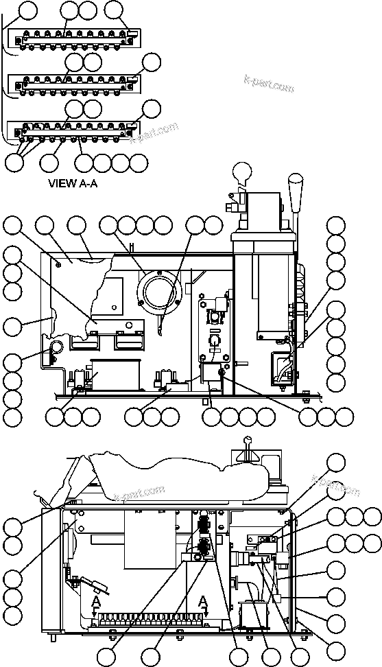 Komatsu parts book diagram for AFE47-FQ 730E S/N A30546 - A30549     ROSSING URANIUM: CAB INTERFACE COMPARTMENT ( 2/2)