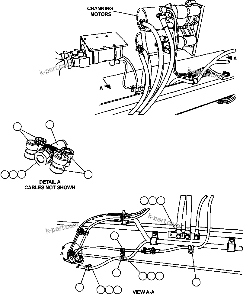 Komatsu parts book diagram for AFE47-FQ 730E S/N A30546 - A30549     ROSSING URANIUM: STARTING SYSTEM WIRING ( 2/5)