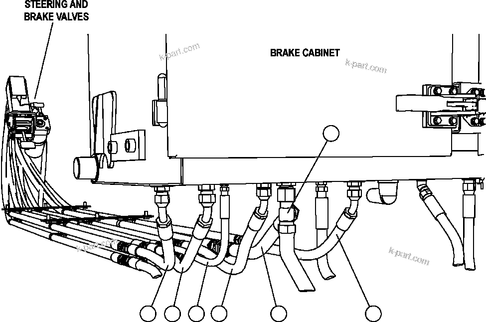 Komatsu parts book diagram for AFE47-FQ 730E S/N A30546 - A30549     ROSSING URANIUM: CAB PIPING  2/2