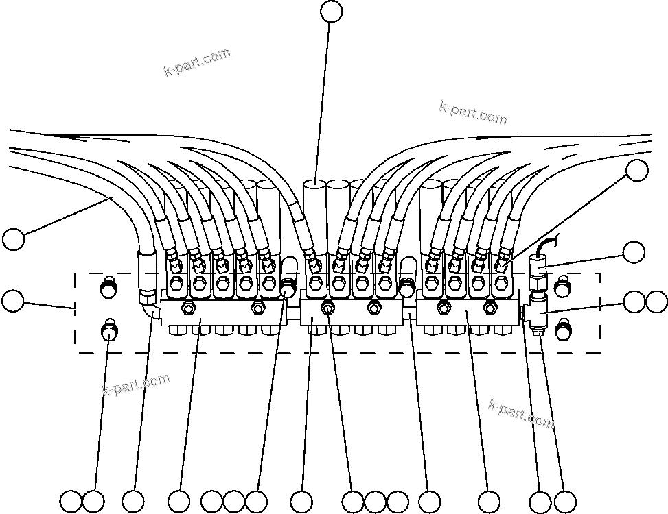 Komatsu parts book diagram for AFE47-FQ 730E S/N A30546 - A30549     ROSSING URANIUM: AUTOMATIC LUBRICATION - REAR AXLE INJECTORS