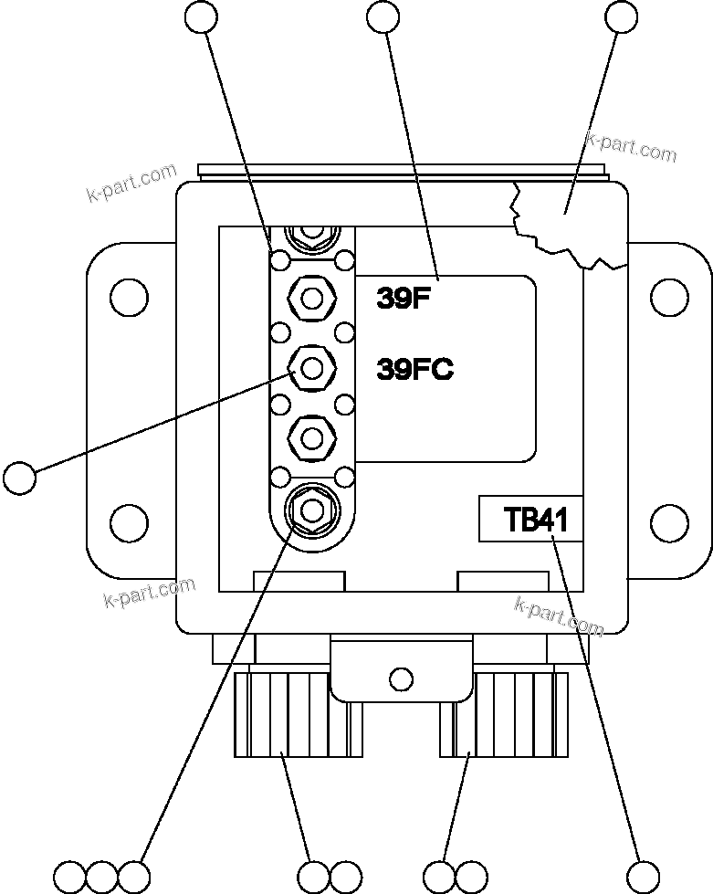 Komatsu parts book diagram for AFE47-FQ 730E S/N A30546 - A30549     ROSSING URANIUM: JUNCTION BOX ASSEMBLY - R.H. (EK7633)
