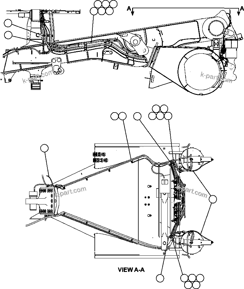 Komatsu parts book diagram for AFE47-FQ 730E S/N A30546 - A30549     ROSSING URANIUM: PAYLOAD METER III - FRAME WIRING