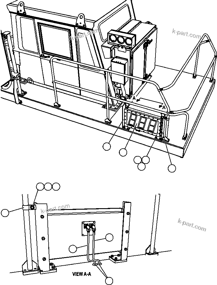 Komatsu parts book diagram for AFE47-FQ 730E S/N A30546 - A30549     ROSSING URANIUM: PLM SCOREBOARD INSTALLATION - LH
