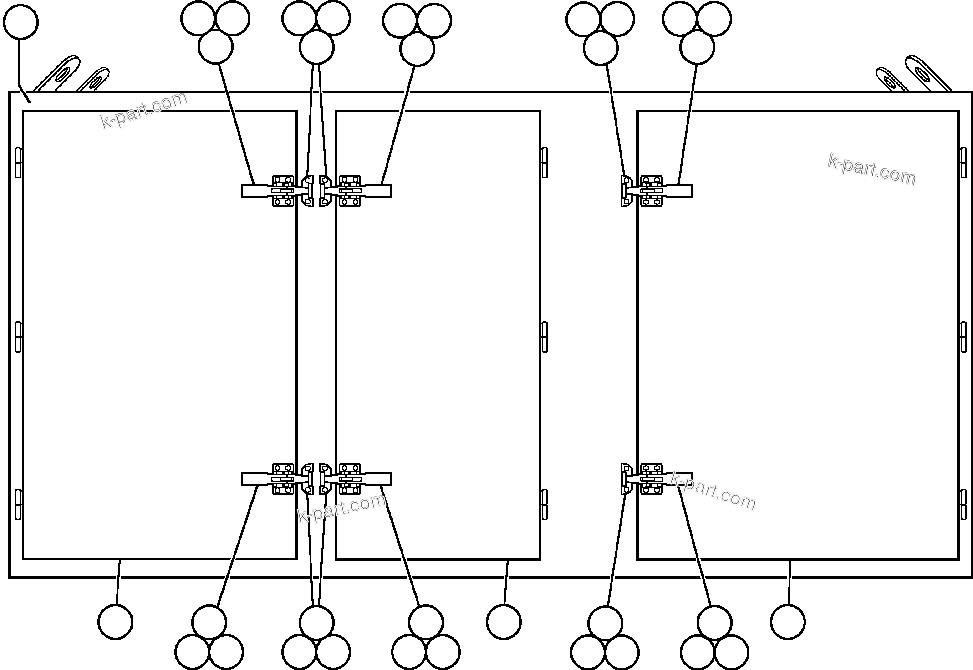 Komatsu parts book diagram for AFE47-FQ 730E S/N A30546 - A30549     ROSSING URANIUM: CONTROL CABINET - OUTER FRONT