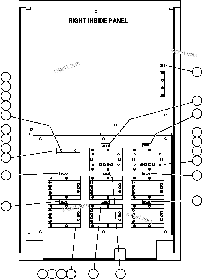 Komatsu parts book diagram for AFE47-FQ 730E S/N A30546 - A30549     ROSSING URANIUM: CONTROL CABINET ASSEMBLY - L.H. SIDE