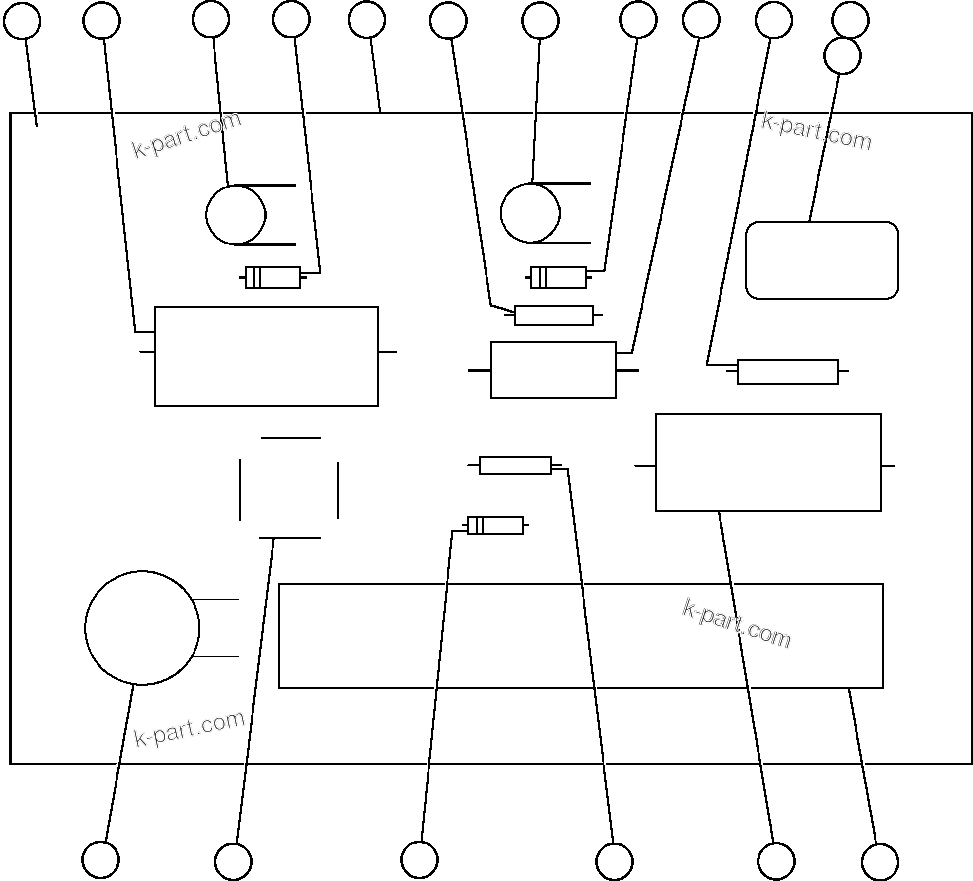 Komatsu parts book diagram for AFE47-FQ 730E S/N A30546 - A30549     ROSSING URANIUM: PANEL - FDP (VE6113)