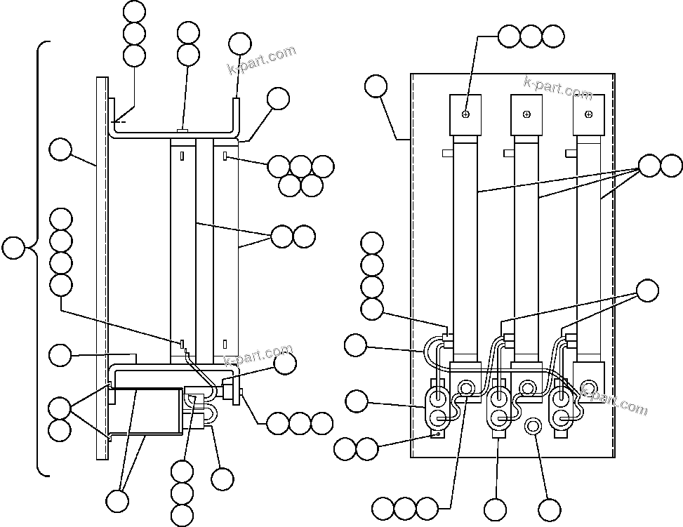 Komatsu parts book diagram for AFE47-FQ 730E S/N A30546 - A30549     ROSSING URANIUM: PANEL - FILTER   1/2 (PB5066)