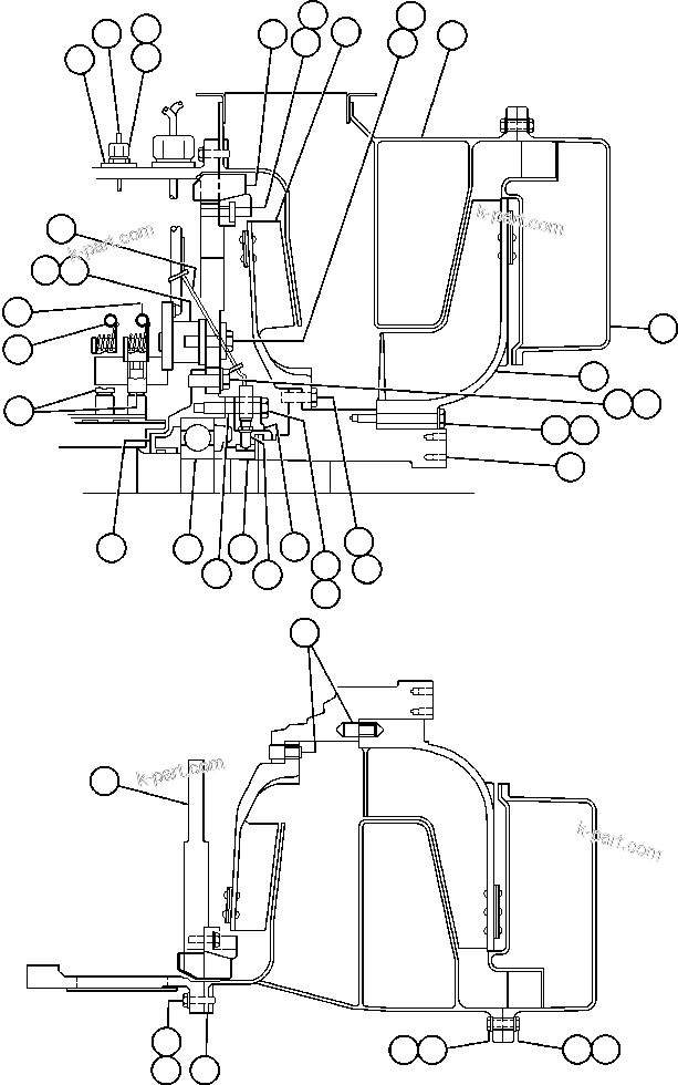 Komatsu parts book diagram for AFE47-FQ 730E S/N A30546 - A30549     ROSSING URANIUM: ALTERNATOR - 22M2   2/7 (PB9266)