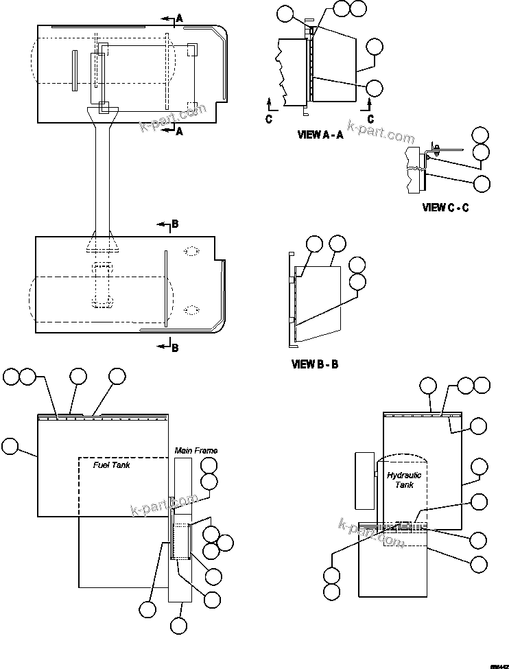 Komatsu parts book diagram for AFE47-GG 730E S/N A30600-A30601 & A30604-A30605    ROSSING (Trolley): MUD FLAP INSTALLATION ( 1/2)