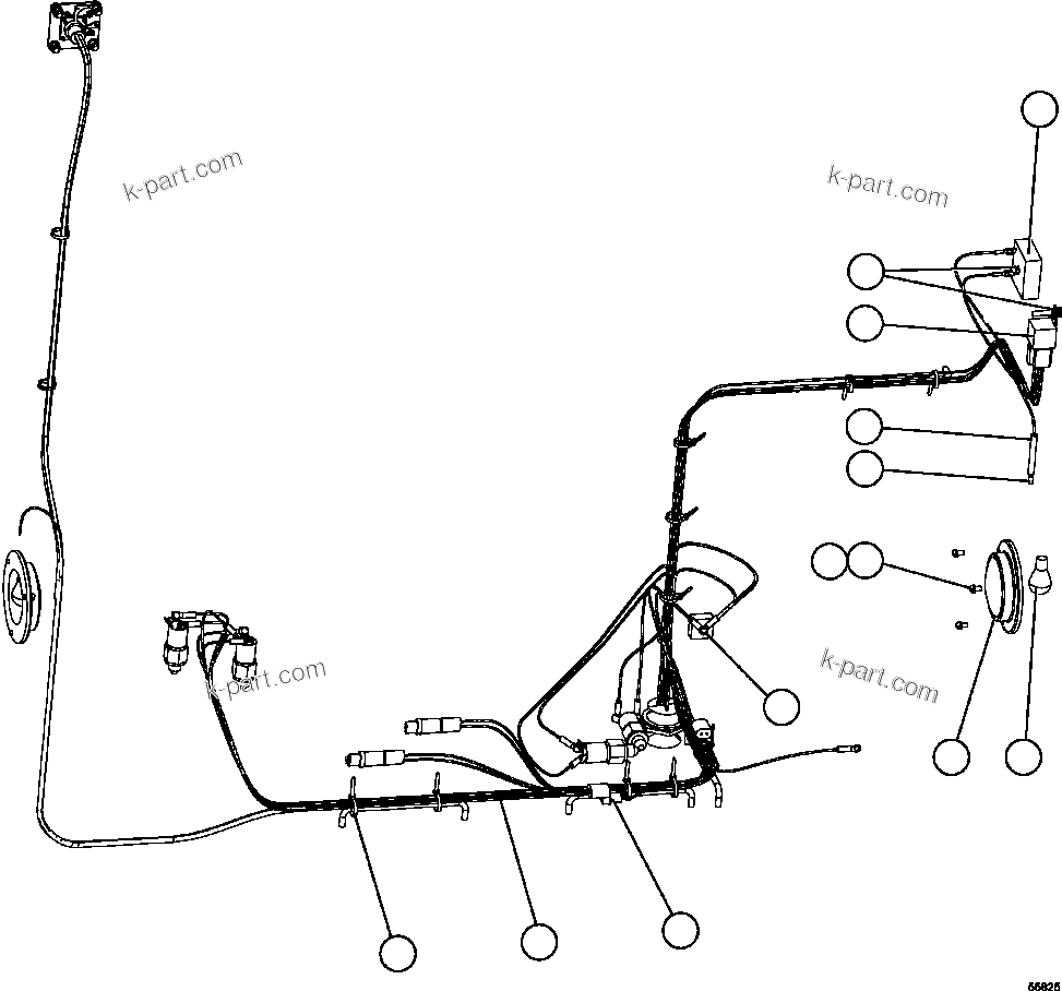 Komatsu parts book diagram for AFE47-GG 730E S/N A30600-A30601 & A30604-A30605    ROSSING (Trolley): BRAKE CABINET WIRING