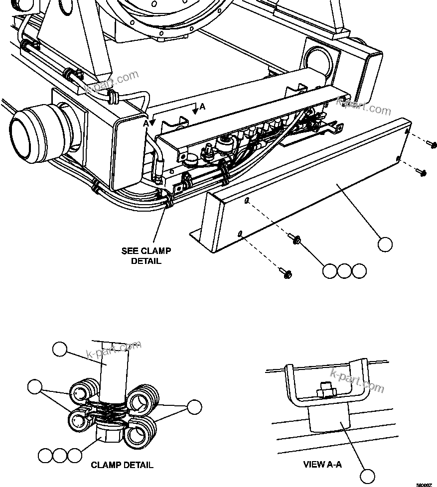Komatsu parts book diagram for AFE47-GG 730E S/N A30600-A30601 & A30604-A30605    ROSSING (Trolley): STARTING SYSTEM WIRING ( 3/5)