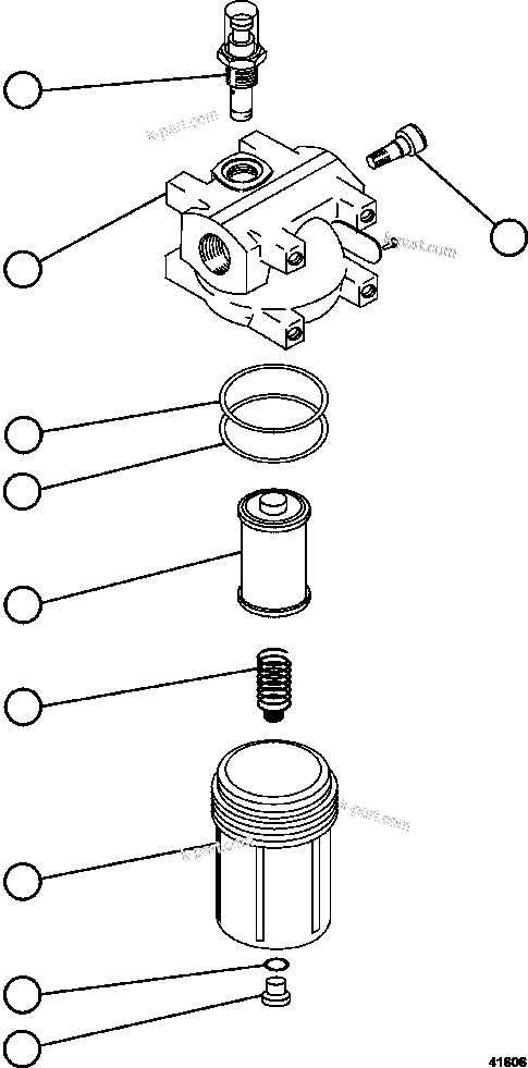 Komatsu parts book diagram for AFE47-GG 730E S/N A30600-A30601 & A30604-A30605    ROSSING (Trolley): HYDRAULIC FILTER ASSEMBLY (PC0811)