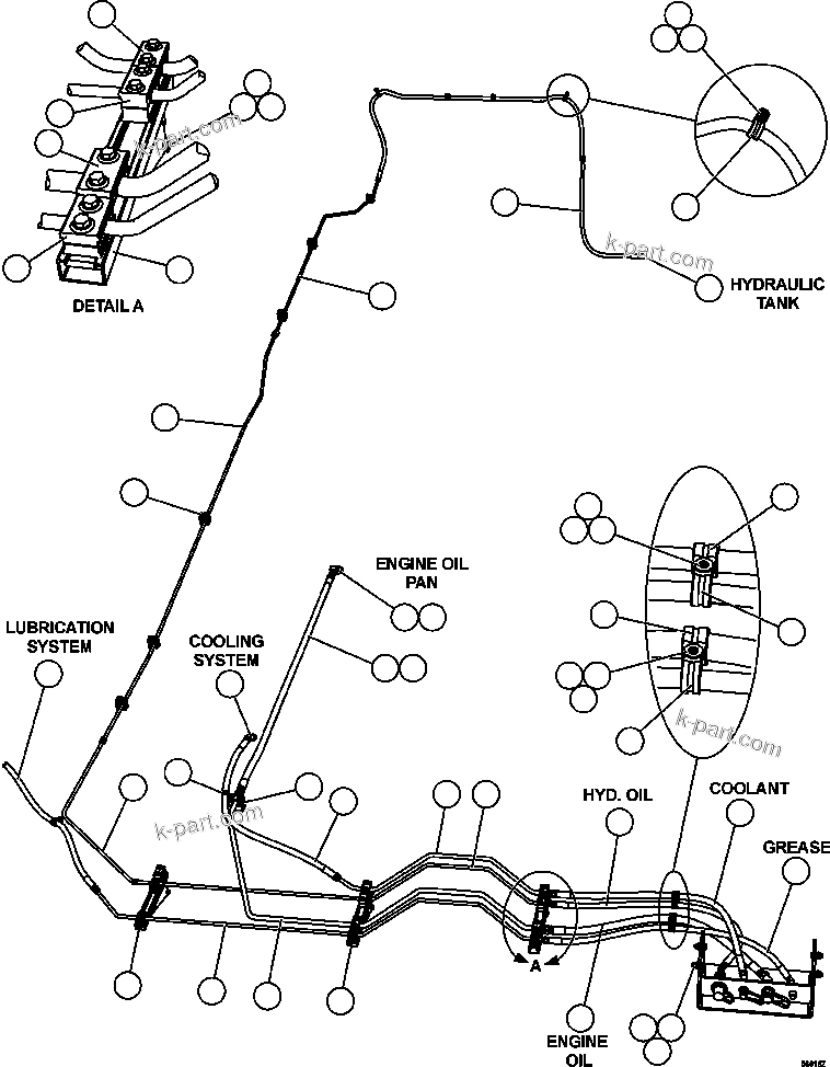 Komatsu parts book diagram for AFE47-GG 730E S/N A30600-A30601 & A30604-A30605    ROSSING (Trolley): LH SERVICE CENTER