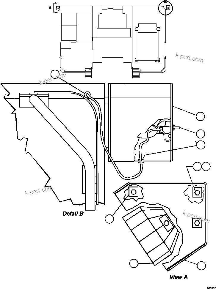 Komatsu parts book diagram for AFE47-GG 730E S/N A30600-A30601 & A30604-A30605    ROSSING (Trolley): BACKUP LIGHTS