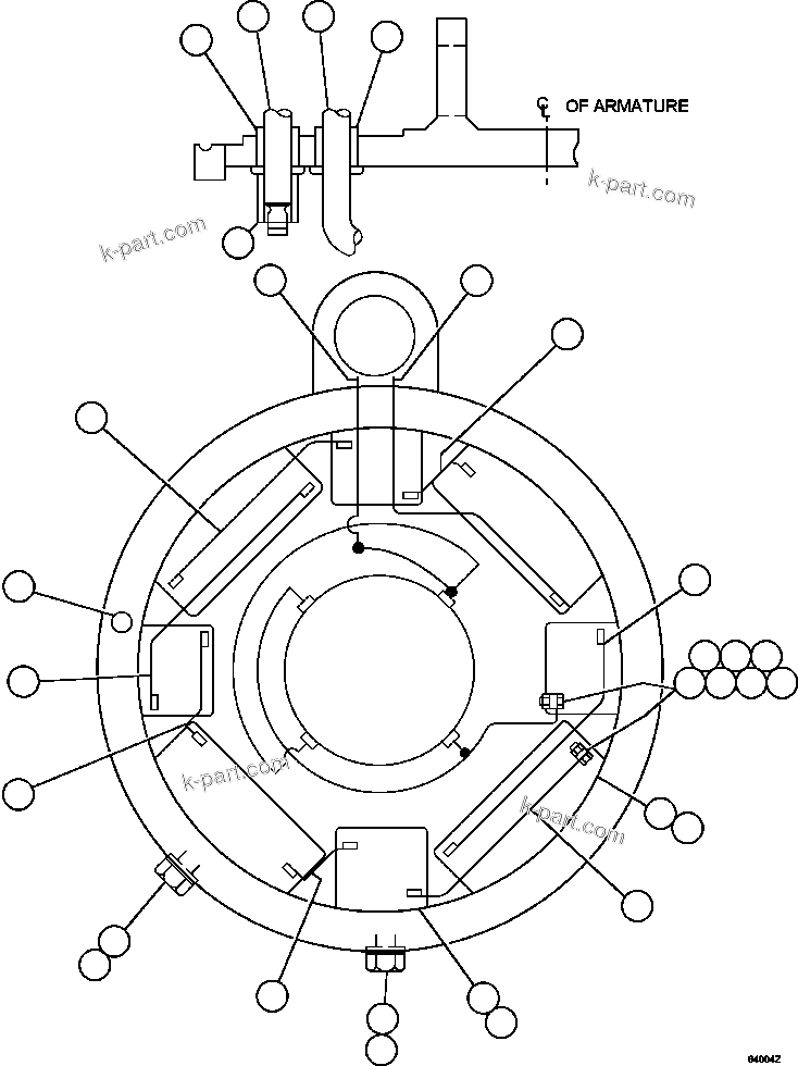 Komatsu parts book diagram for AFE47-GG 730E S/N A30600-A30601 & A30604-A30605    ROSSING (Trolley): BLOWER MOTOR (FIELD INSTALLATION) (GE0017)