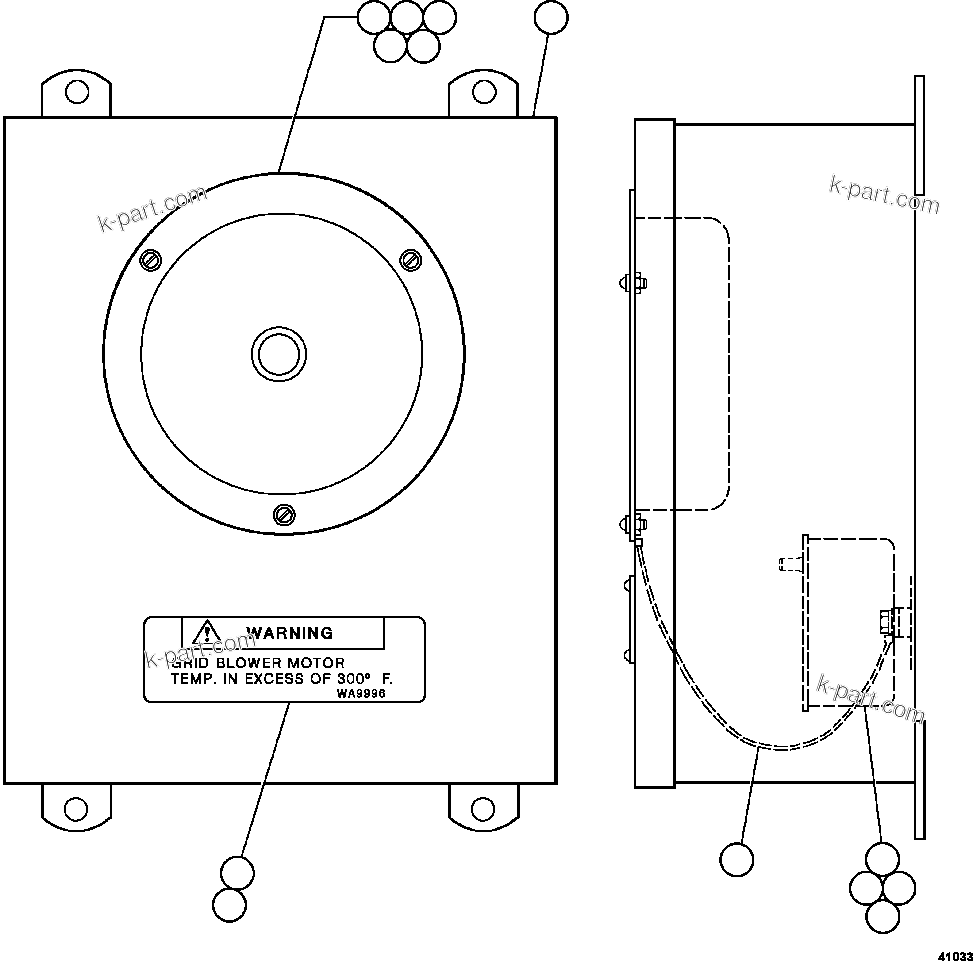 Komatsu parts book diagram for AFE47-GG 730E S/N A30600-A30601 & A30604-A30605    ROSSING (Trolley): JUNCTION BOX ASSEMBLY (EG8929)