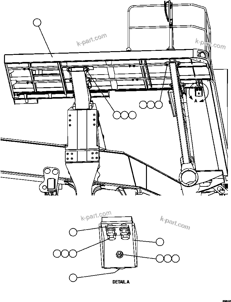 Komatsu parts book diagram for AFE47-GV 730E S/N A30648 - A30649   FOSKOR: RH DECK INSTALLATION